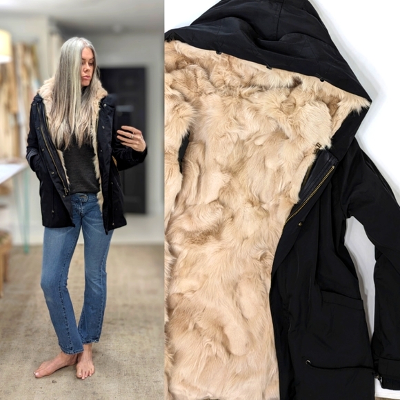 Fox Fur Lined Rain Coat - Picture 3 of 10